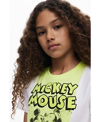 Desigual Girls Girls's Two-tone Mickey and Minnie Mouse T-shirt