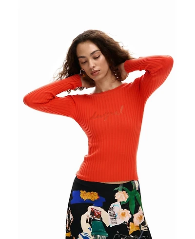 Desigual Women's Ribbed logo T-shirt