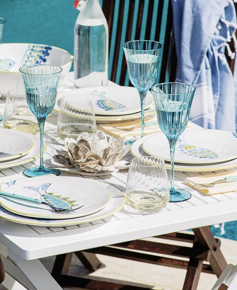 Vietri Elba's Assorted Fish Salad Plates, Set of 4