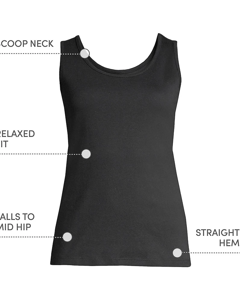 Lands' End Plus Cotton Tank Top