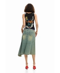 Desigual Women's Tulle floral T-shirt
