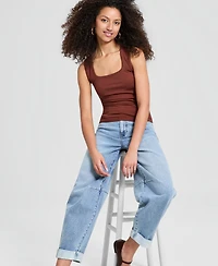 And Now This Women's Ribbed Seamless Square-Neck Tank Top, Created for Macy's
