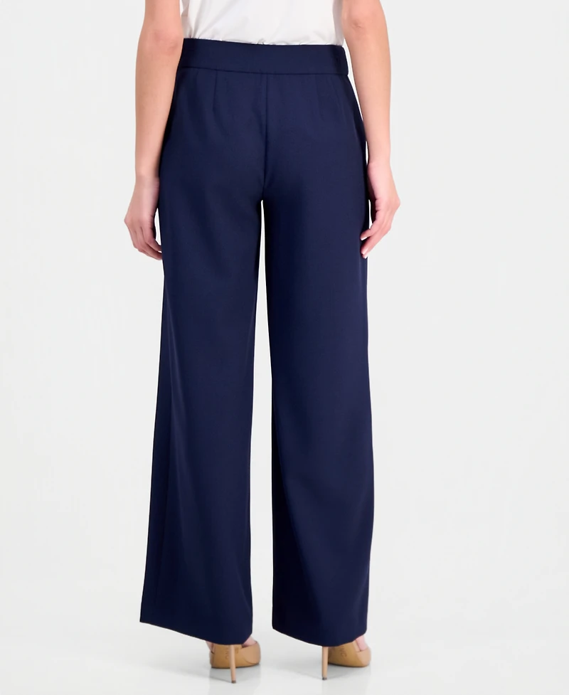 Tahari Asl Women's Mid-Rise Wide Leg Pants