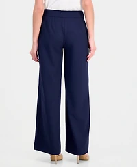 Tahari Asl Women's Mid-Rise Wide Leg Pants