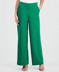 Tahari Asl Women's Mid-Rise Wide Leg Pants