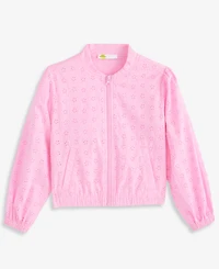 Epic Threads Girls' Toddler 12M-5T Cotton Eyelet Bomber Jacket, Macy's Exclusive