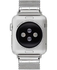 Coach Women's Silver Tone Stainless Steel with Blue and Purple Sig C Mesh Apple Watch, Strap 38mm, 40mm, 41mm
