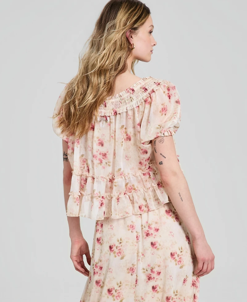 And Now This Women's Ruffled Tie-Neck Top, Macy's Exclusive