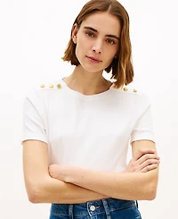 Tommy Hilfiger Women's Ribbed Boxy Crewneck T-Shirt