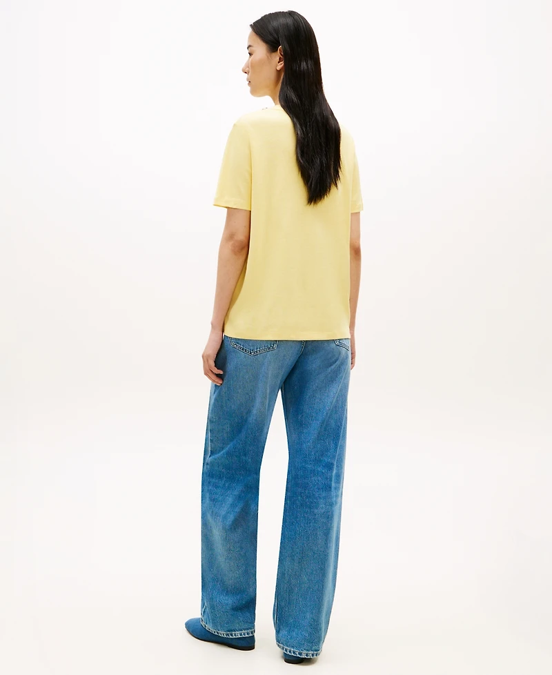 Tommy Hilfiger Women's Ribbed Bling T-Shirt