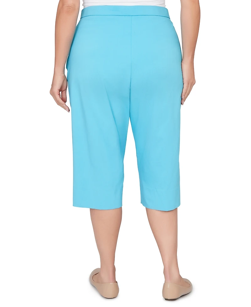 Alfred Dunner Plus Classic Pastel Millenium Allure Clamdigger Pants