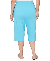 Alfred Dunner Plus Classic Pastel Millenium Allure Clamdigger Pants