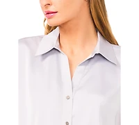 CeCe Women's Drop Shoulder Button-Up Shirt