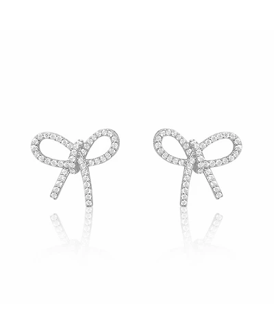 Etoielle Etoiells Bow Studs and Cz Earrings