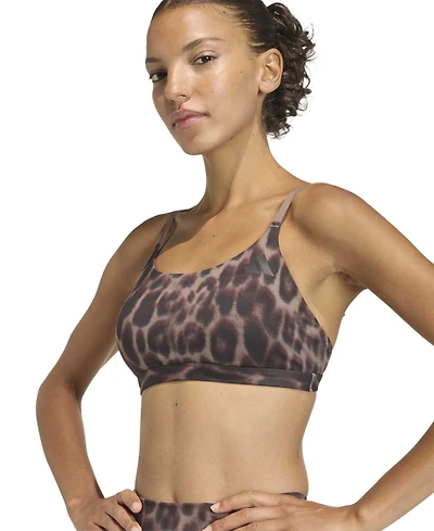 adidas Women's Optime Essentials Workout Leopard Print Bra
