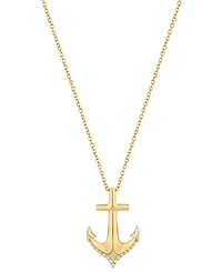 Effy Collection Diamond (1/20 ct. t.w.) Pendant Necklace in 14k Yellow Gold