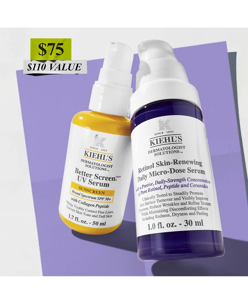 Kiehl's Since 1851 2-Pc. Day-To-Night Duo Sunscreen and Retinol Serum Set