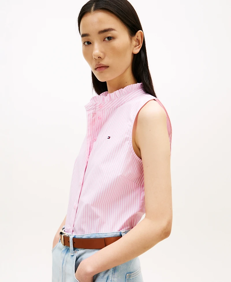 Tommy Hilfiger Women's Classic Frill Sleeveless Shirt