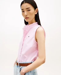 Tommy Hilfiger Women's Classic Frill Sleeveless Shirt