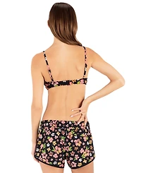 Hurley Women's Hibiscus Dream Phantom Floral Print Pull-On Board Shorts