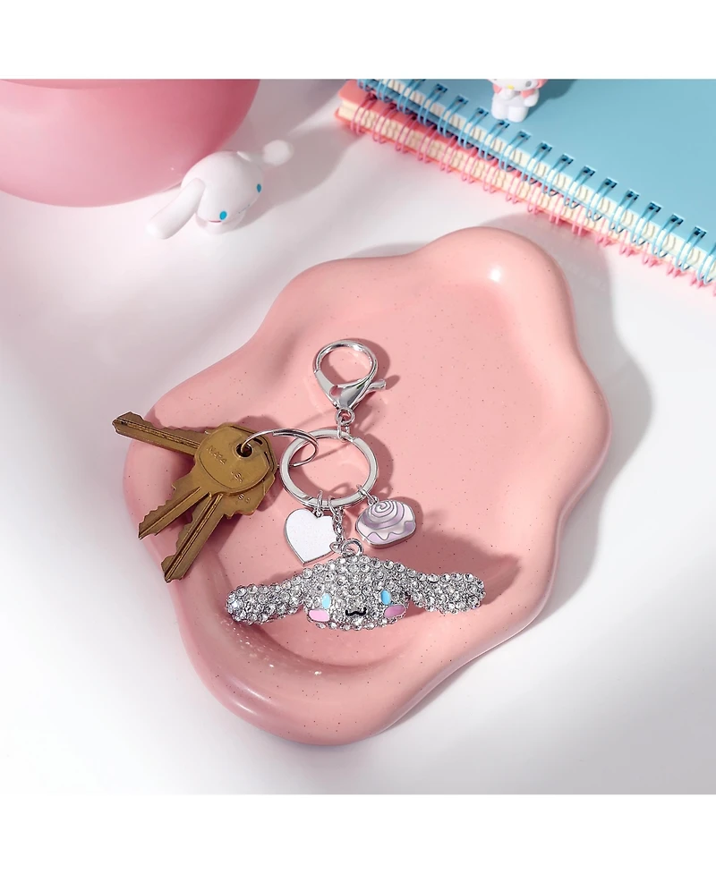 Hello Kitty Sanrio Cinnamoroll Crystal Keychain with Candy & Heart Charms