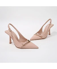 Berness Women's Coraline Slingback Heels with Ornamental Buckle