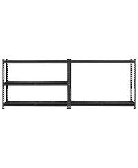 Mecale 5-Tier Storage Shelves, 2500-Lb Capacity, 18"D x 48"W x 72"H, Adjustable Heavy-Duty Utility Rack, Black