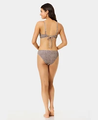California Waves Women's Solid Low-Rise Swim Bottoms