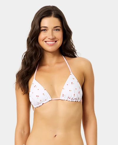 California Waves Women's Ditsy Wide Rib Reversible Triangle Swim Top