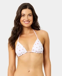 California Waves Women's Ditsy Wide Rib Reversible Triangle Swim Top