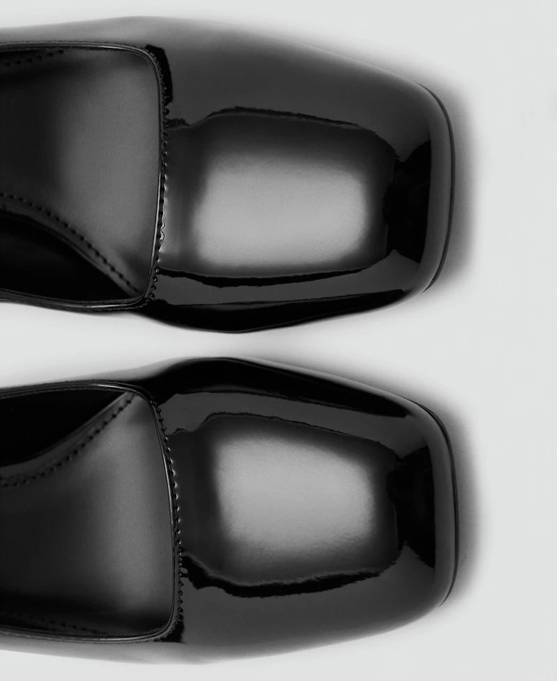 Mango Women's Patent Leather High-Heeled Shoes