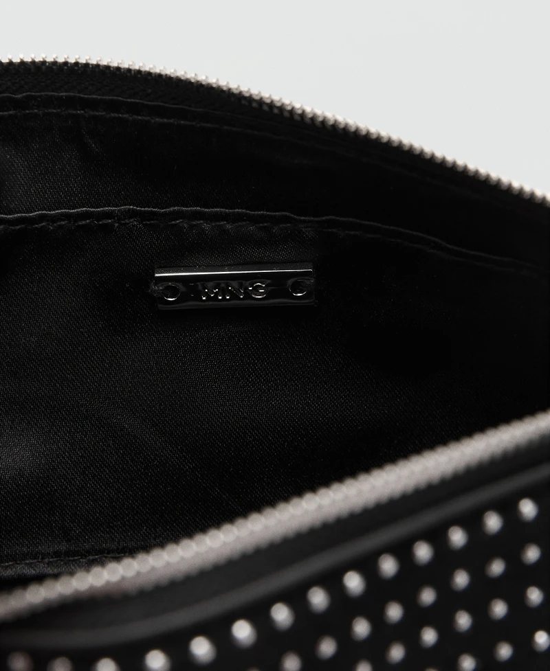 Mango Women's Oval Studded Shoulder Bag