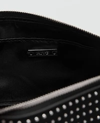 Mango Women's Oval Studded Shoulder Bag