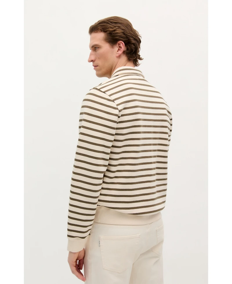 Scalpers Men's Stripes Zipper Sweater