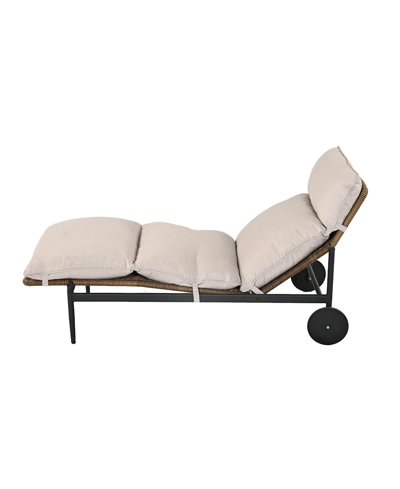 Mondawe 3 Pieces Aluminum Rattan Patio Bistro Set