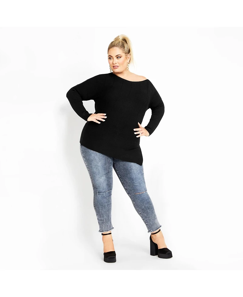 City Chic Plus Lean Sweater