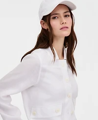 Charter Club Women's Woven Denim Twill Field Jacket, Created for Macy's