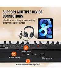 61 Key Digital Keyboard Piano with Dual Speakers Multiple Sound Modes and Beginner Friendly Learning Setup