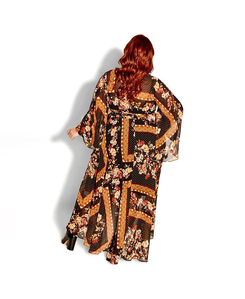 City Chic Women's Falling Floral Maxi Dress