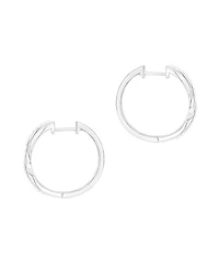 And Now This Crystal Twisted Hinged Hoop Earrings
