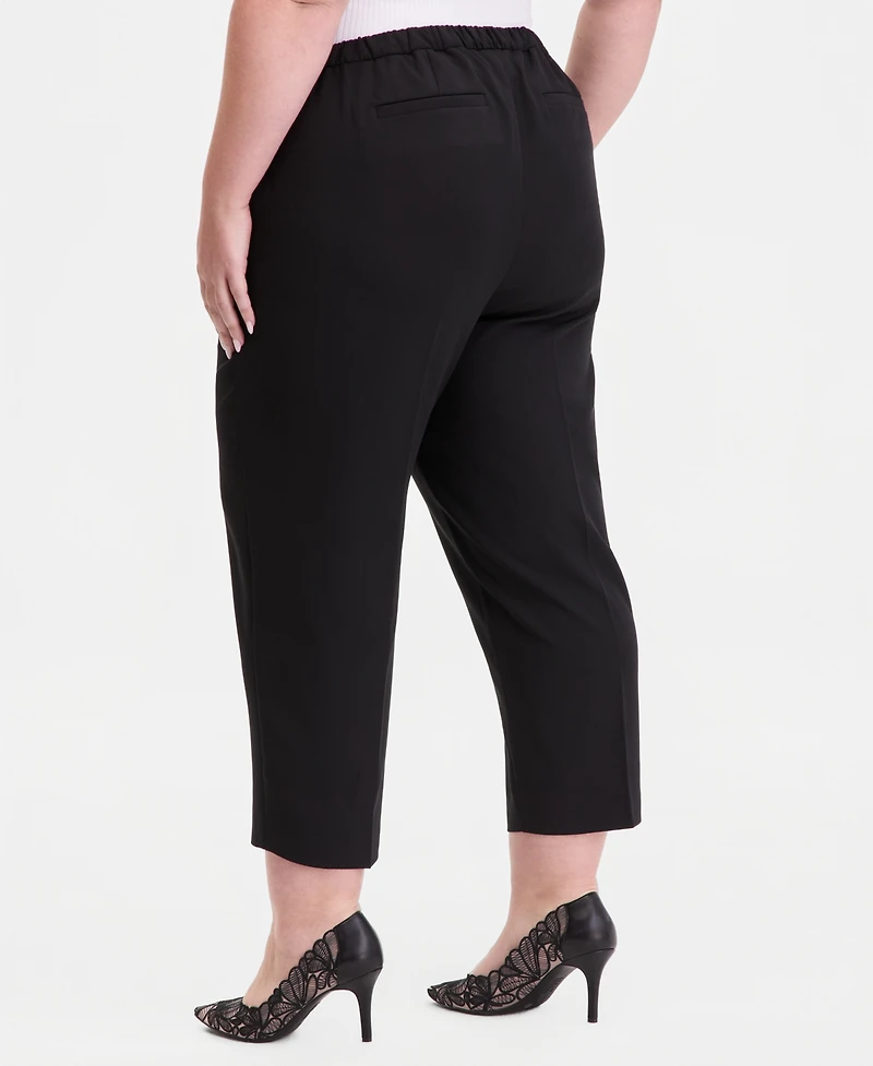 I.n.c. International Concepts Plus High Rise Pull-On Cropped Pants, Macy's Exclusive