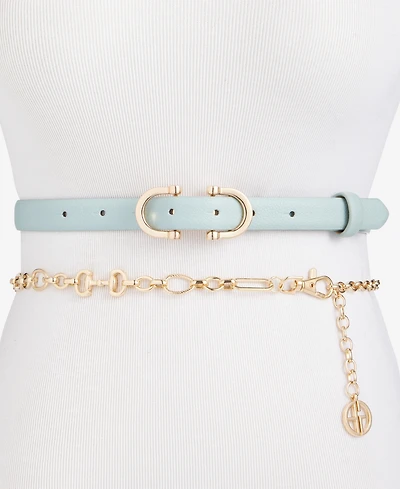 Giani Bernini 2 for 1 Set Horsebit Chain and Buckle Belt, Macy's Exclusive