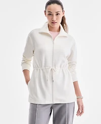Id Ideology Women's Butter Soft Tie Waist Full Zip Jacket, Macy's Exclusive