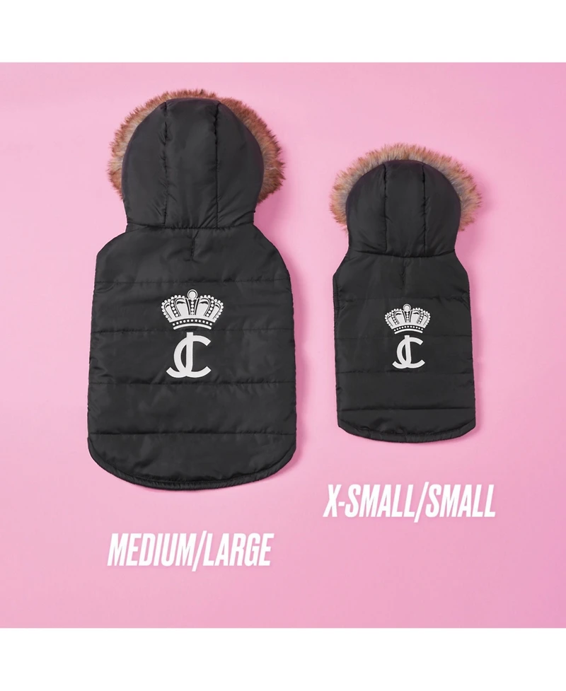 Juicy Couture Faux Fur Hooded Pet Jacket