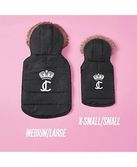 Juicy Couture Faux Fur Hooded Pet Jacket