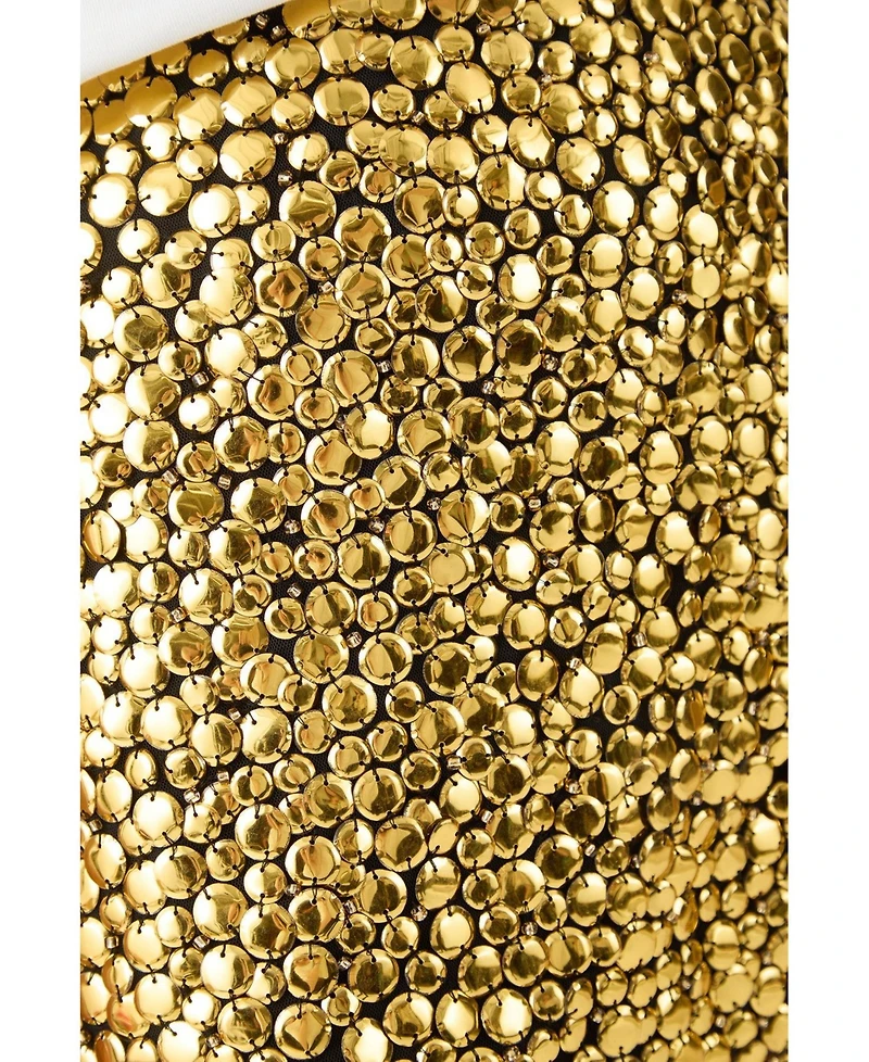 MissPap Women's Studded Sequin Embellished Mini Skirt