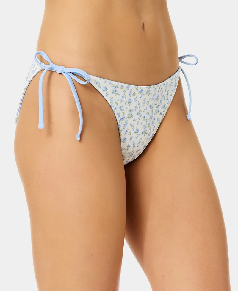 California Waves Women's Ditsy Reversible-Tie Side Swim Bottoms