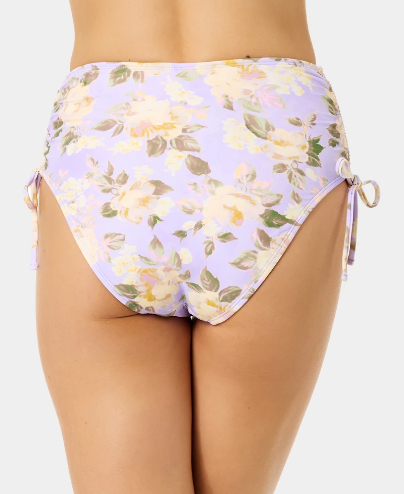 California Waves Women's Blooming Garden Tunneled High-Waist Swim Bottoms