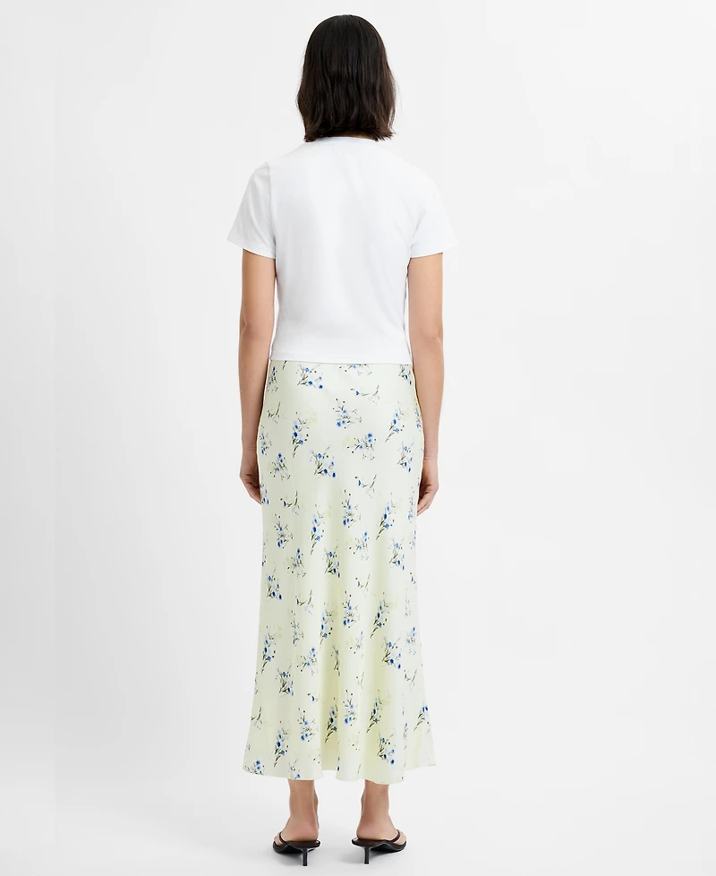 French Connection Women's Elyria Oona Yellow Floral Shift Midi Skirt