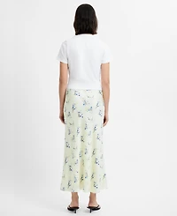 French Connection Women's Elyria Oona Yellow Floral Shift Midi Skirt